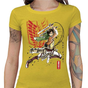 T-shirt Geekette - Soldat Eren - Couleur Jaune - Taille S