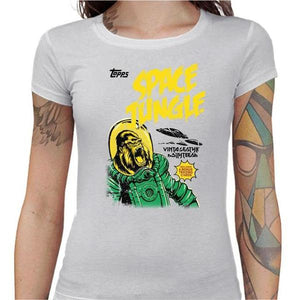 T-shirt Geekette - Space Jungle - Couleur Blanc - Taille S