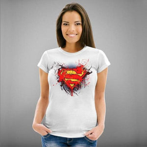T-shirt Geekette - Superman - Couleur Blanc - Taille S