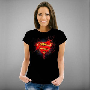 T-shirt Geekette - Superman - Couleur Noir - Taille S