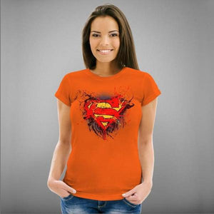 T-shirt Geekette - Superman - Couleur Orange - Taille S