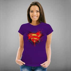 T-shirt Geekette - Superman - Couleur Violet - Taille S