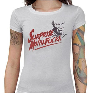 T-shirt Geekette - Surprise Motha Fucker - Couleur Blanc - Taille S
