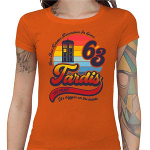 T-shirt Geekette - Tardis - Couleur Orange - Taille S
