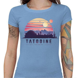 T-shirt Geekette - Tatooine - Couleur Ciel - Taille S