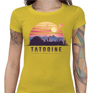 T-shirt Geekette - Tatooine - Couleur Jaune - Taille S