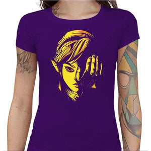 T-shirt Geekette - Triforce of Courage - Couleur Violet - Taille S