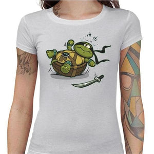 T-shirt Geekette - Turtle Loser - Couleur Blanc - Taille S