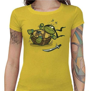 T-shirt Geekette - Turtle Loser - Couleur Jaune - Taille S
