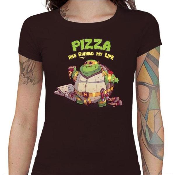 T-shirt Geekette - Turtle Pizza