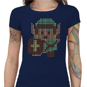 T-shirt Geekette - Un Link en cache un autre - Couleur Bleu Nuit - Taille S