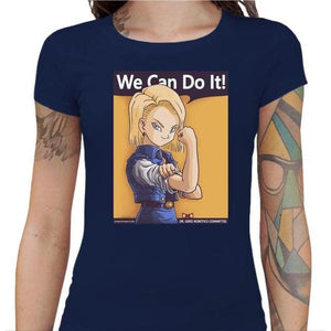 T-shirt Geekette - We can do it - Couleur Bleu Nuit - Taille S