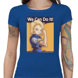 T-shirt Geekette - We can do it - Couleur Bleu Royal - Taille S