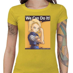 T-shirt Geekette - We can do it - Couleur Jaune - Taille S