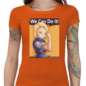 T-shirt Geekette - We can do it - Couleur Orange - Taille S