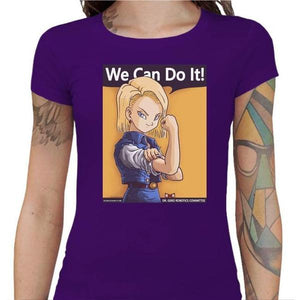 T-shirt Geekette - We can do it - Couleur Violet - Taille S