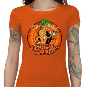 T-shirt Geekette - What's up Bunny ? - Couleur Orange - Taille S