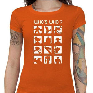 T-shirt Geekette - Who's Who ? - Couleur Orange - Taille S