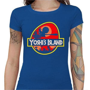 T-shirt Geekette - Yoshi's Island - Couleur Bleu Royal - Taille S