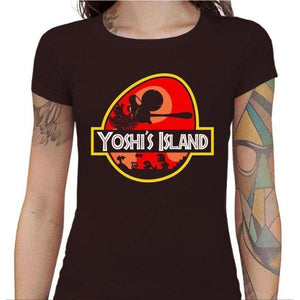 T-shirt Geekette - Yoshi's Island - Couleur Chocolat - Taille S