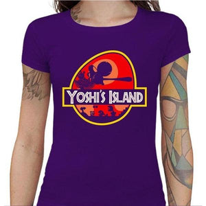 T-shirt Geekette - Yoshi's Island - Couleur Violet - Taille S