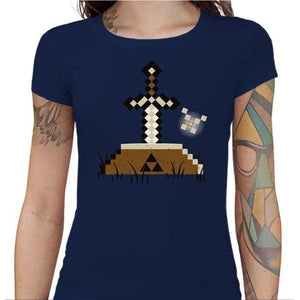 T-shirt Geekette - Zelda Craft - Couleur Bleu Nuit - Taille S