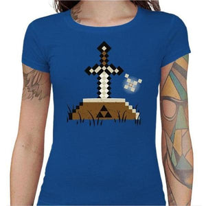 T-shirt Geekette - Zelda Craft - Couleur Bleu Royal - Taille S