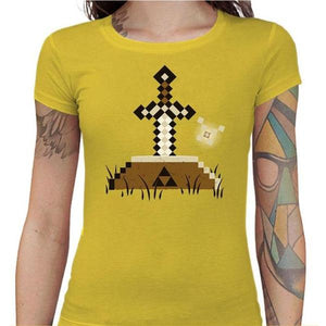 T-shirt Geekette - Zelda Craft - Couleur Jaune - Taille S