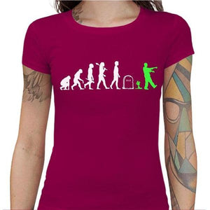 T-shirt Geekette - Zombie - Couleur Fuchsia - Taille S