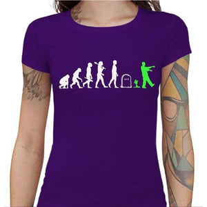 T-shirt Geekette - Zombie - Couleur Violet - Taille S