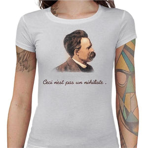 T-shirt Humour femme - Nihiliste - Couleur Blanc - Taille S
