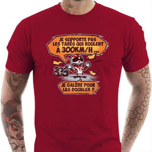 T shirt Motard homme - 300 km/h - Couleur Rouge Tango - Taille S