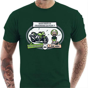 T shirt Motard homme - Ane bâté - Couleur Vert Bouteille - Taille S