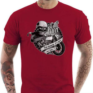 T shirt Motard homme - Café Racer - Couleur Rouge Tango - Taille S