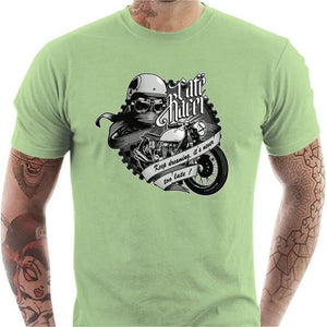 T shirt Motard homme - Café Racer - Couleur Tilleul - Taille S