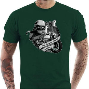 T shirt Motard homme - Café Racer - Couleur Vert Bouteille - Taille S