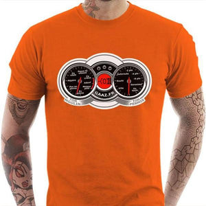 T shirt Motard homme - Compteur - Couleur Orange - Taille S