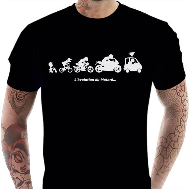 T shirt Motard homme - Evolution du Motard
