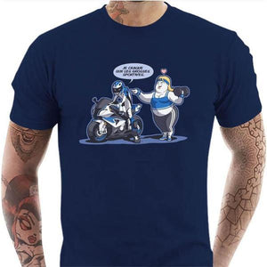 T shirt Motard homme - Grosse Sportive - Couleur Bleu Nuit - Taille S