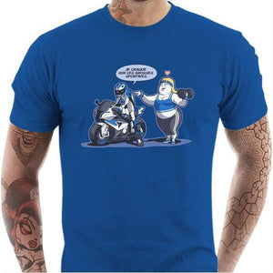 T shirt Motard homme - Grosse Sportive - Couleur Bleu Royal - Taille S