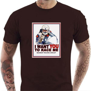 T shirt Motard homme - I Want You - Couleur Chocolat - Taille S