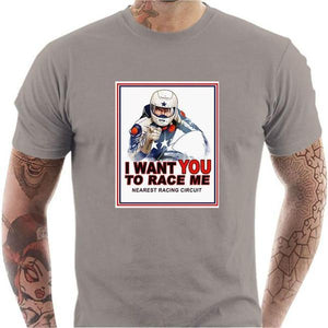 T shirt Motard homme - I Want You - Couleur Gris Clair - Taille S