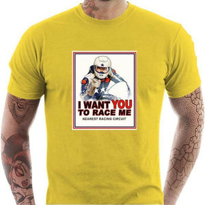 T shirt Motard homme - I Want You - Couleur Jaune - Taille S