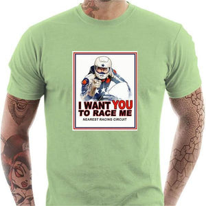 T shirt Motard homme - I Want You - Couleur Tilleul - Taille S