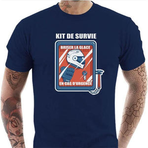 T shirt Motard homme - Kit de survie du motard - Couleur Bleu Nuit - Taille S