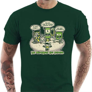 T shirt Motard homme - Le Motard du futur - Couleur Vert Bouteille - Taille S