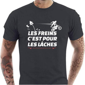 T shirt Motard homme - Les Freins - Couleur Gris Foncé - Taille S