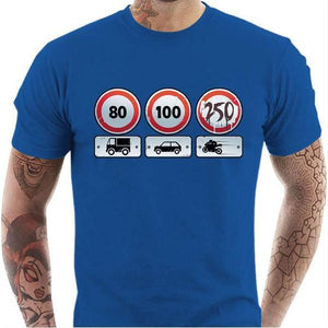 T shirt Motard homme - Limit 250 - Couleur Bleu Royal - Taille S