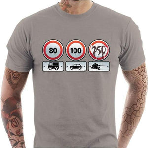 T shirt Motard homme - Limit 250 - Couleur Gris Clair - Taille S