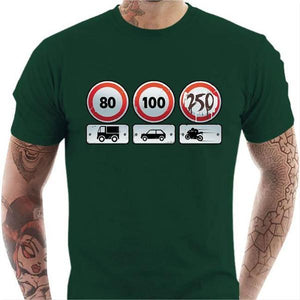 T shirt Motard homme - Limit 250 - Couleur Vert Bouteille - Taille S